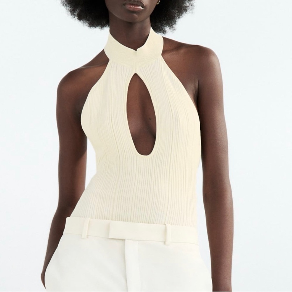 Zara new small halter knit top